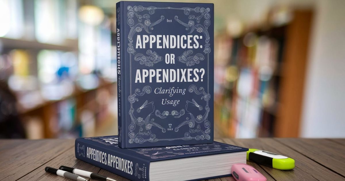 Appendices or Appendixes? Clarifying Usage