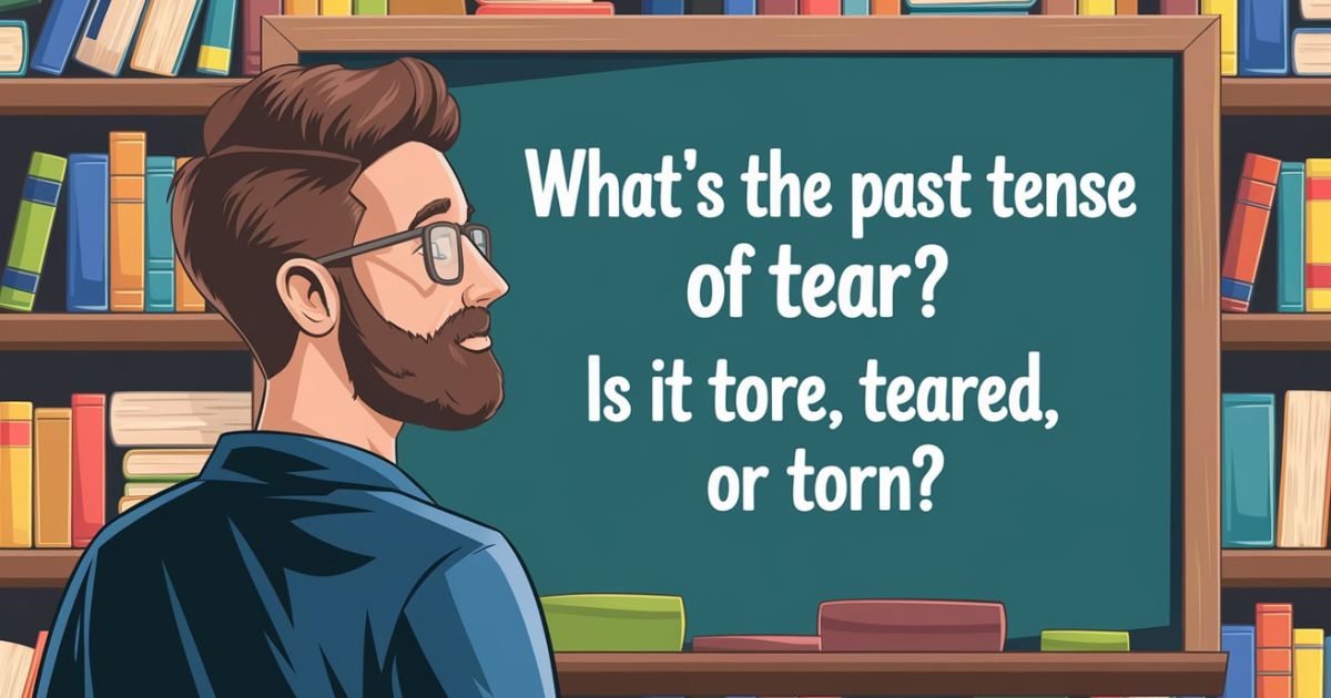 the Past Tense of Tear? Is it Tore, Teared, or Torn