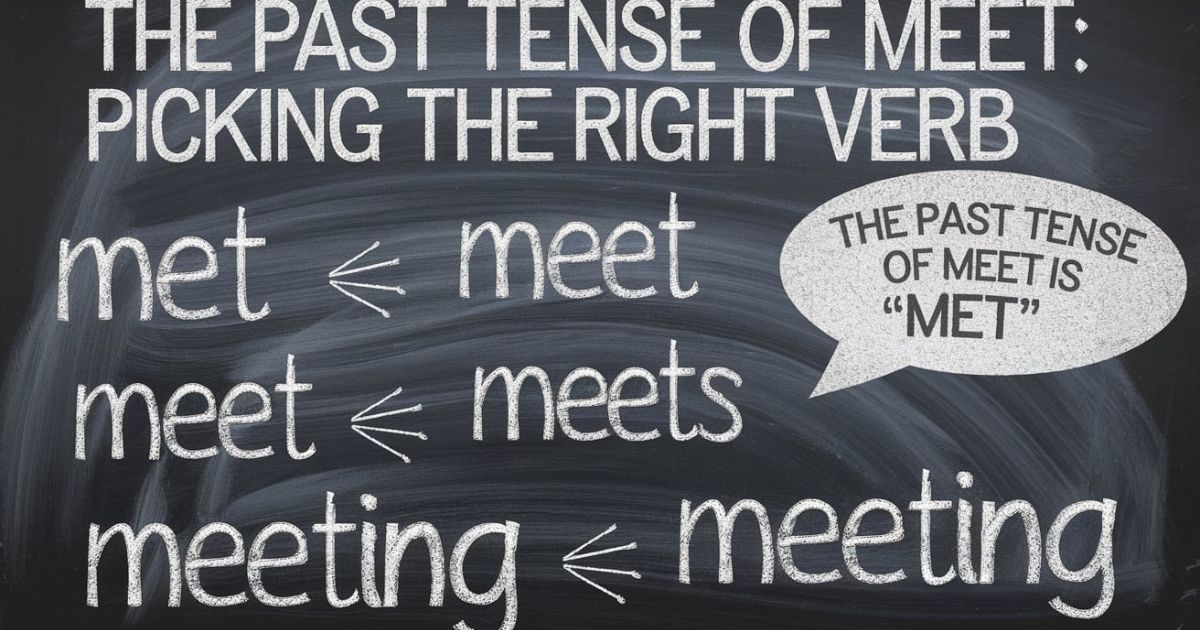 The Past Tense of Meet: Picking the Right Verb